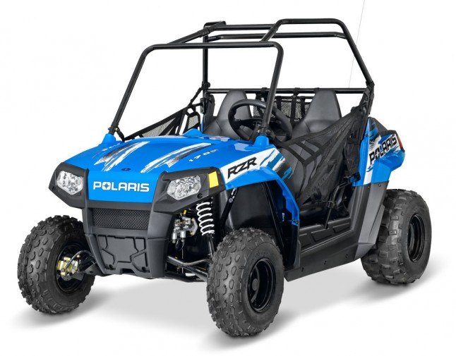 polaris unveils ranger crew 900 6 ace 570 sp and rzr 170 efi, 2015 Polaris RZR 170 EFI Blue