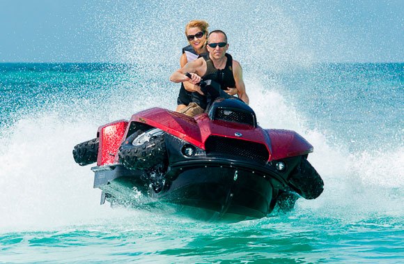 2014 aimexpo gibbs quadski test ride video, Gibbs Quadski Action Front