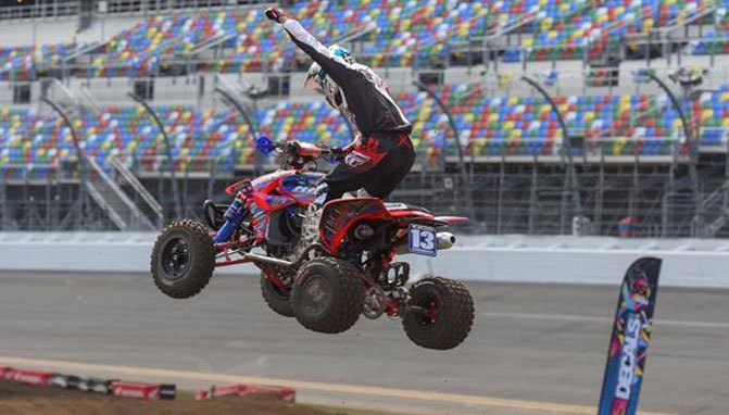 natalie wins inaugural atv supercross at daytona