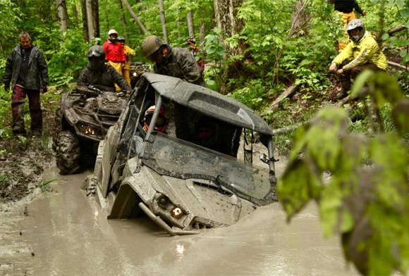 top 10 tips for using your atv or utv winch, Stuck in Mud