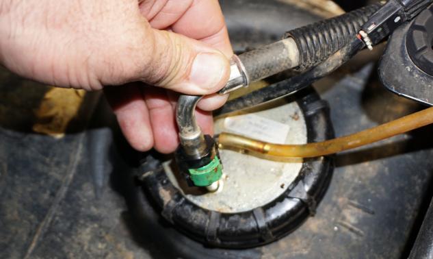 how to change your utv fuel pump, Polaris Ranger Fuel Line Removal