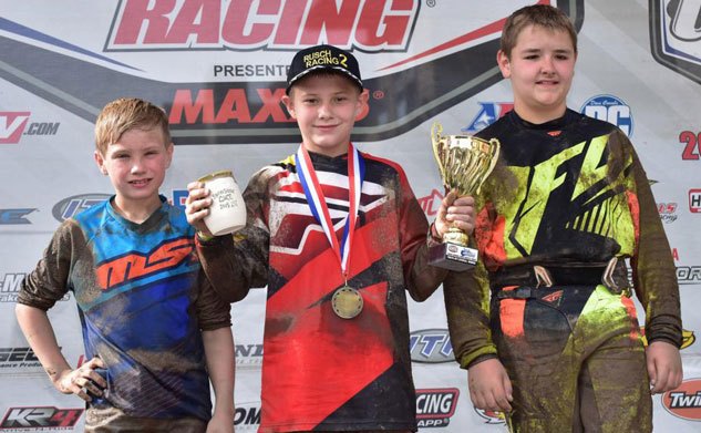 mcclure captures first ever win at snowshoe gncc, Ronnie Rusch Podium