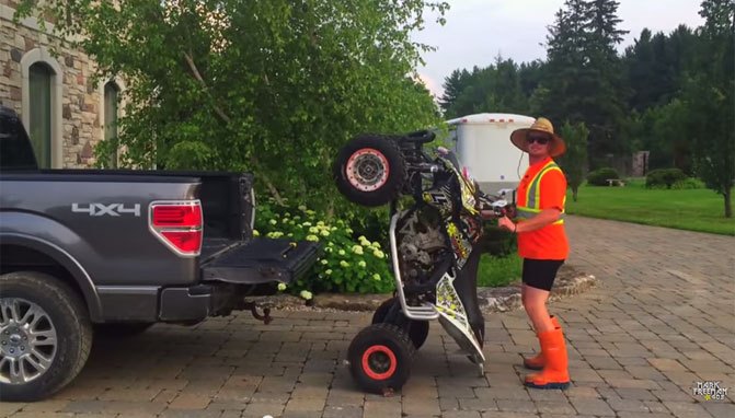 How To Load an ATV on a Truck Without a Ramp + Video