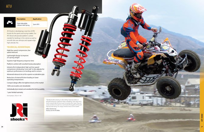 atv racing sponsorship the power of social media, ATV Shocks Catalog