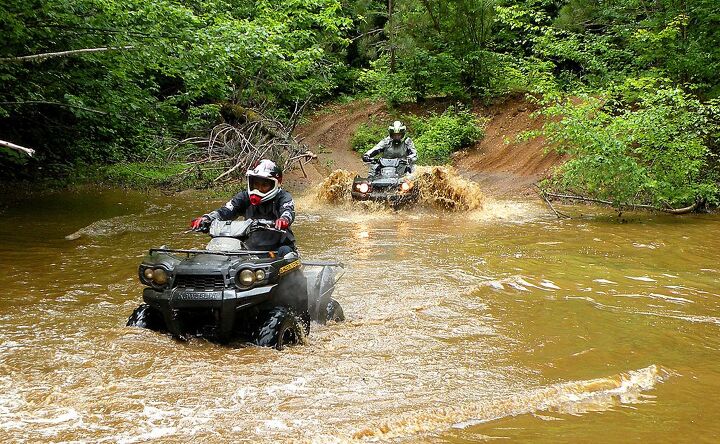 how to introduce new riders to atving, Water Crossing