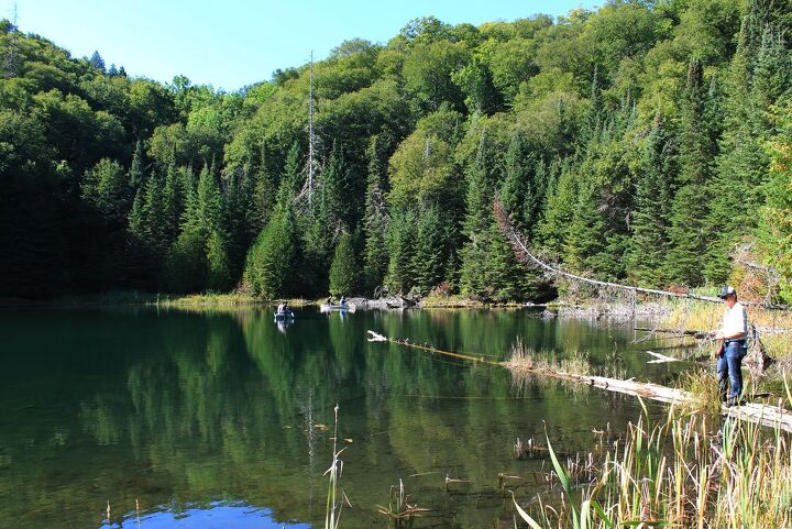 utv riding and trout fishing in ontario, Fishing Secluded Lake