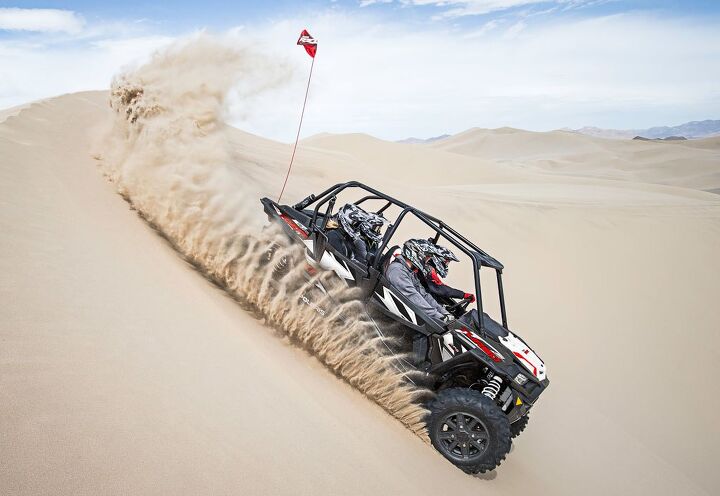 polaris introduces rzr xp 4 turbo eps and rzr xp 4 1000 high lifter edition, 2016 Polaris RZR XP 4 Turbo EPS Action 1