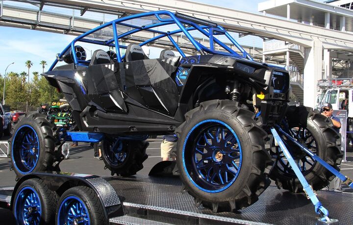 top ten utvs from sema 2015, BTS Customs 2015 Polaris RZR with Matching Tow Vehicle Trailer