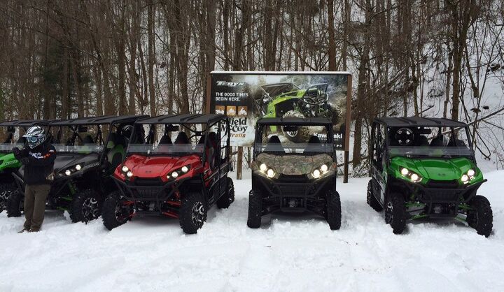 riding out a snow storm on a utv, Kawasaki Teryx Hatfield McCoy Sign