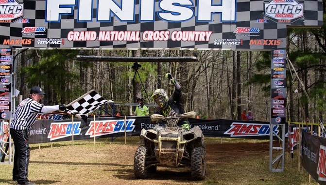 trantham pilots polaris scrambler to 44 win at cannonball gncc