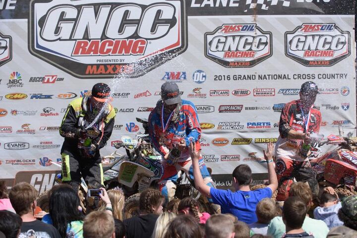 mcgill earns first win of 2016 at big buck gncc, Big Buck GNCC XC1 Podium