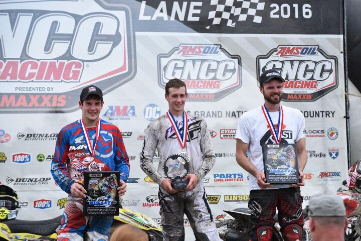 adam mcgill earns second straight gncc win, Camp Coker Bullet XC2 Podium