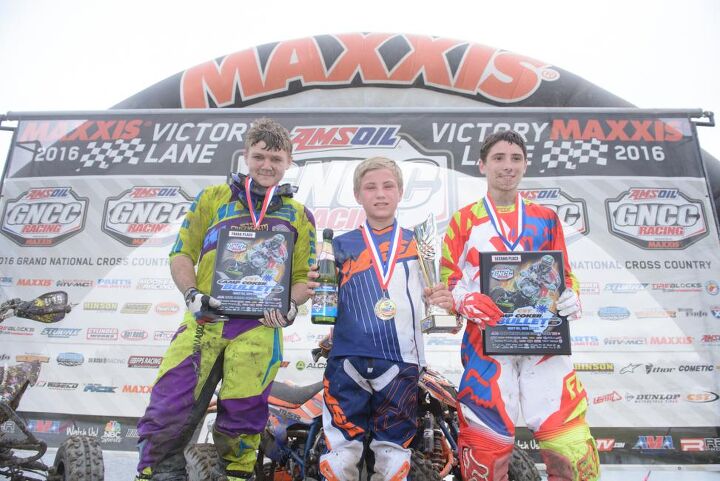 adam mcgill earns second straight gncc win, Camp Coker Bullet Youth Podium