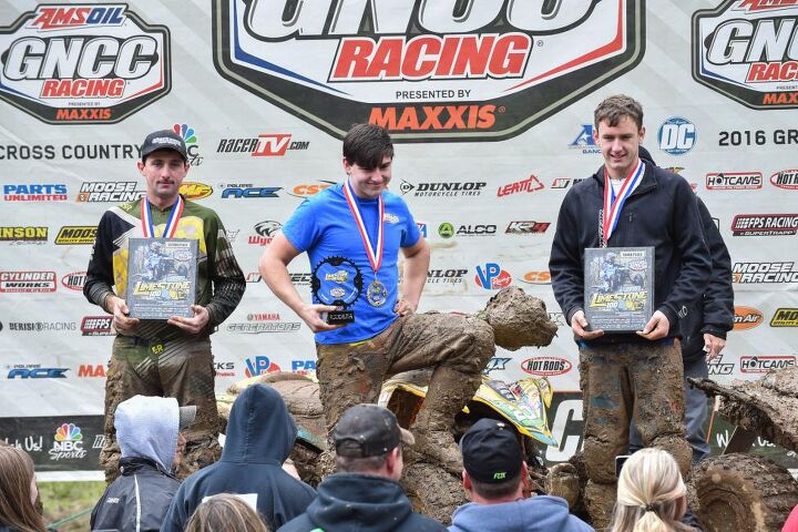 mcgill earns third straight win at limestone 100 gncc, Limestone 100 XC2 Podium