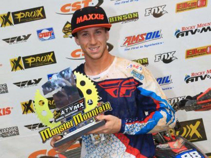 hetrick sweeps motos at monster mountain atvmx, Joel Hetrick Trophy