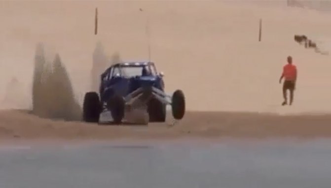watch this sand rail walk on water video