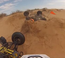 Small Dune Causes 3-Quad Pile Up + Video
