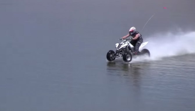 Incredible ATV Hydroplaning + Video