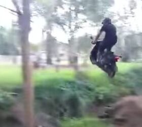 Insane Moped Creek Jump + Video