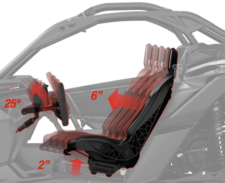 five industry changing features of the can am maverick x3, 2017 Can Am Maverick X3 Turbo Seat Adjustments