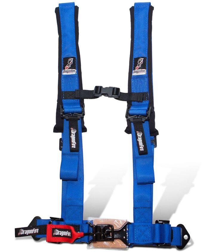 dragonfire offers new 2 slimline restraints, DFR Slimline Belt Blue