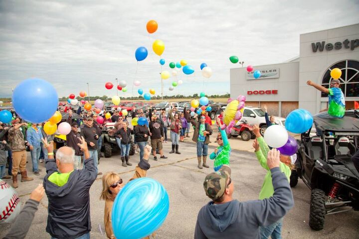 atv riders rally around a lost friend, Balloon Release