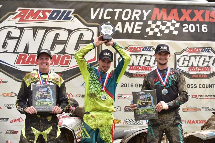 fowler extends championship lead with win at unadilla gncc, Unadilla Morning Podium