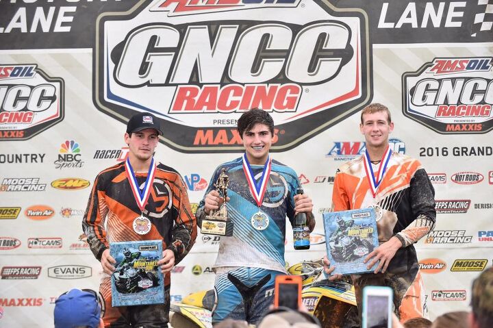 fowler cruises to mountaineer run gncc victory, Mountaineer Run GNCC XC2 Podium