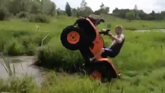 how not to wheelie into a mud hole video