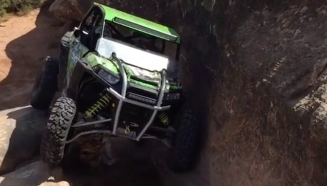 rzr rock crawler on the edgeall 6 inches of it video