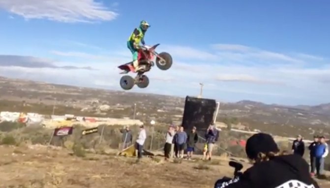 3 wheeler jumps a huge step up video