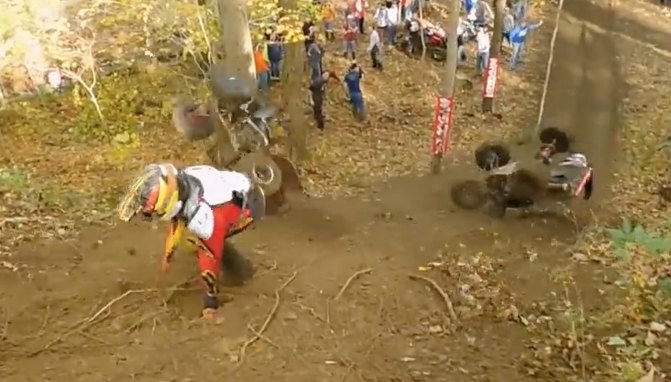 we count 19 rollovers in one insane gncc hillclimb video