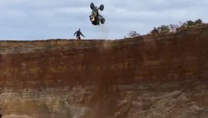 to call this an atv jump fail would be an understatement video