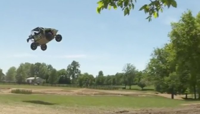 travis pastrana s crazy kawasaki teryx jump video