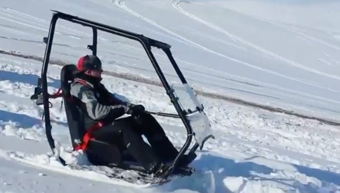 check out this polaris rzr sled video
