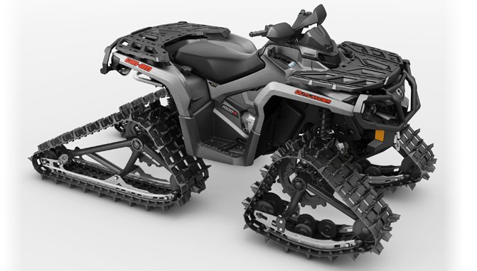 can am introduces new apache backcountry atv track system