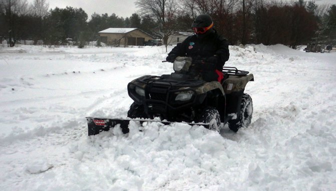 five tips for plowing snow with your atv or utv