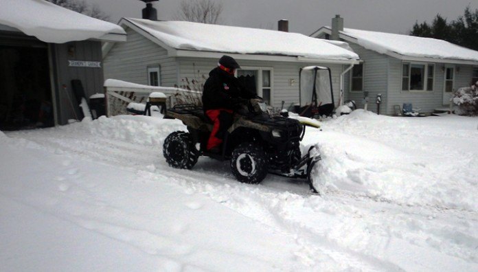 five tips for plowing snow with your atv or utv, ATV Snow Plow
