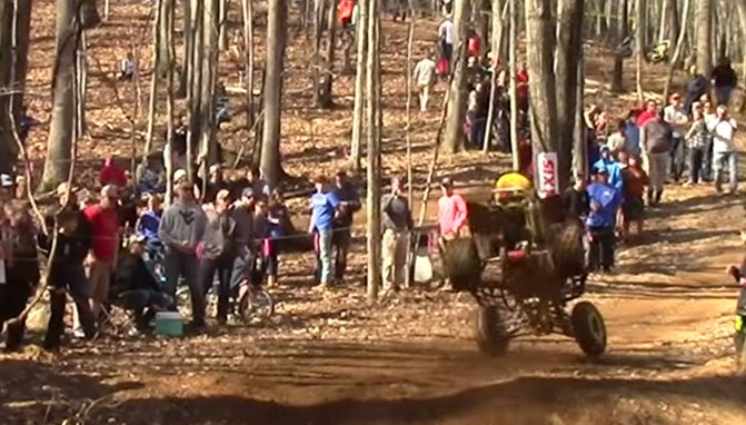 big buck gncc creek jump crash video