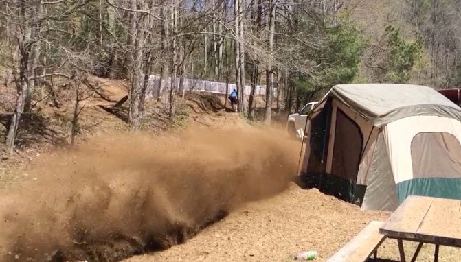 don t pitch your tent right next to a gncc race course video