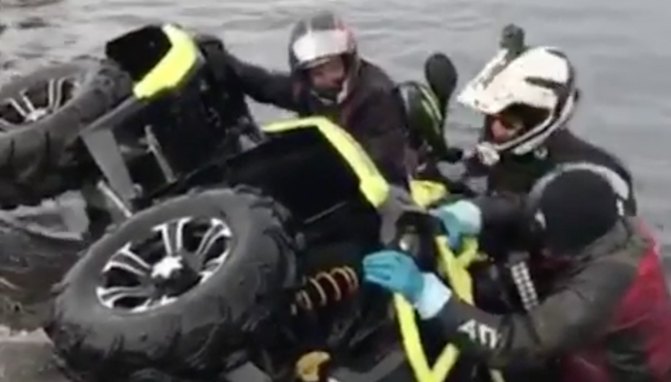 How Many Russians Does It Take to Wrestle an Outlander Out of the Water? + Video
