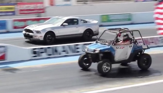 Watch This RZR Smoke a Mustang GT500 + Video