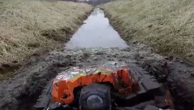 this guy creates a tidal wave with his sportsman atv video