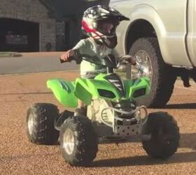this two year old can drift his battery powered atv video