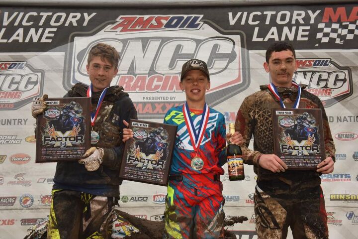 johnny gallagher earns first career win at x factor gncc, Youth Podium X Factor GNCC