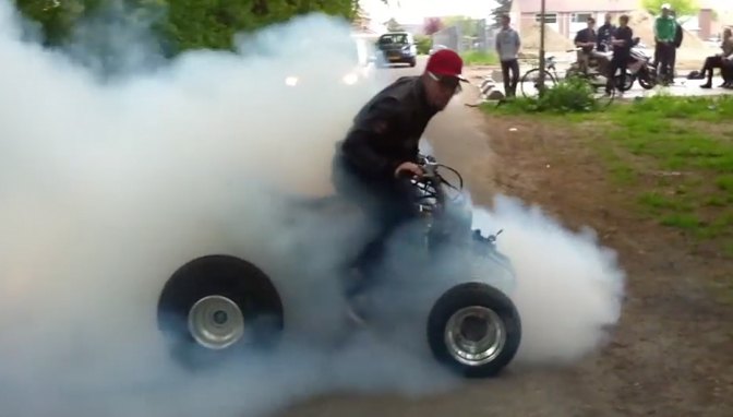 Watch This GSX-R600 Powered ATV Roast Its Tires + Video