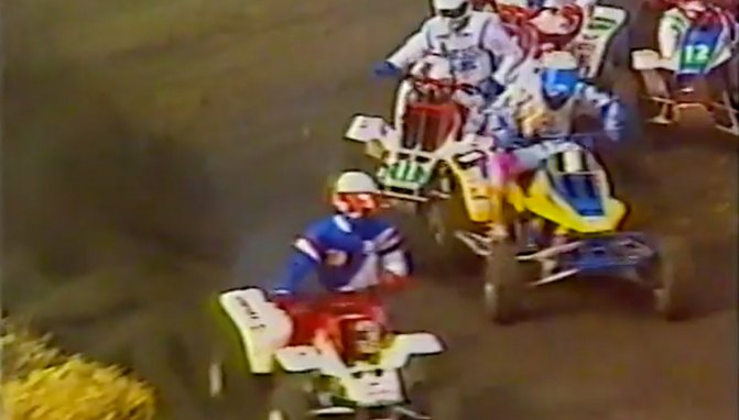 so much two stroke goodness in this vintage atv supercross video