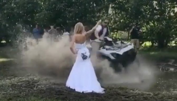Now That's Leaving Your Wedding Reception in Style! + Video