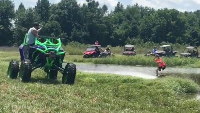 redneck wakeboarding video