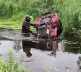 why did the guy walk his atv across the creek video